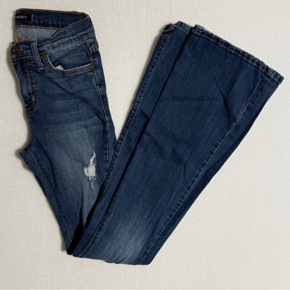 Angry Rabbit size 25 Dark Blue Flare Jeans